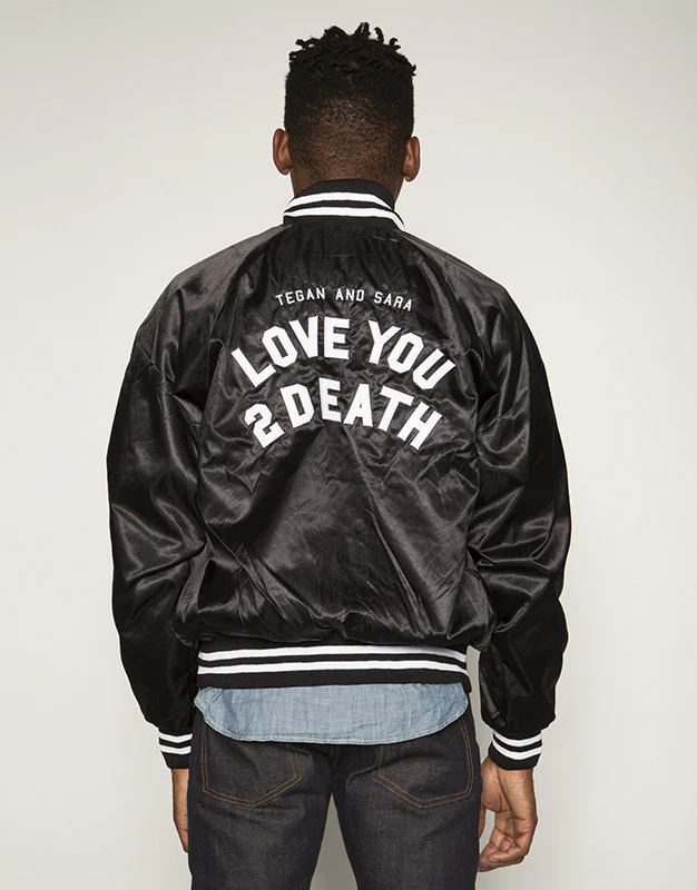 Love You To Death (Satin Baseball Bomber Jacket) - Image 3
